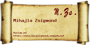 Mihajla Zsigmond névjegykártya